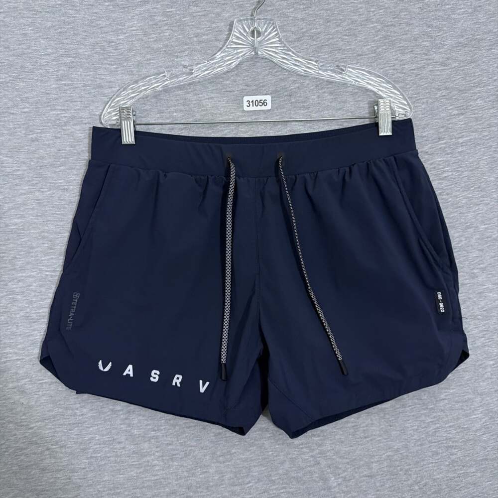 ASRV Silver-Lite Lined Mens Size XL Navy Blue Athletic Shorts Style 0156